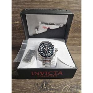 Invicta Corduba Men's Chronograph Silver Stainless Steel Watch 17097 With Case
